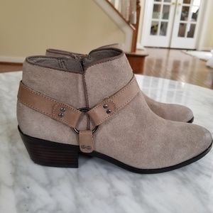 Sam Edelman Tan and Gray Ankle Booties